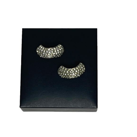 Art Deco Half Hoop Set of 2 Rhinestone Brooches - Picture 12 of 13